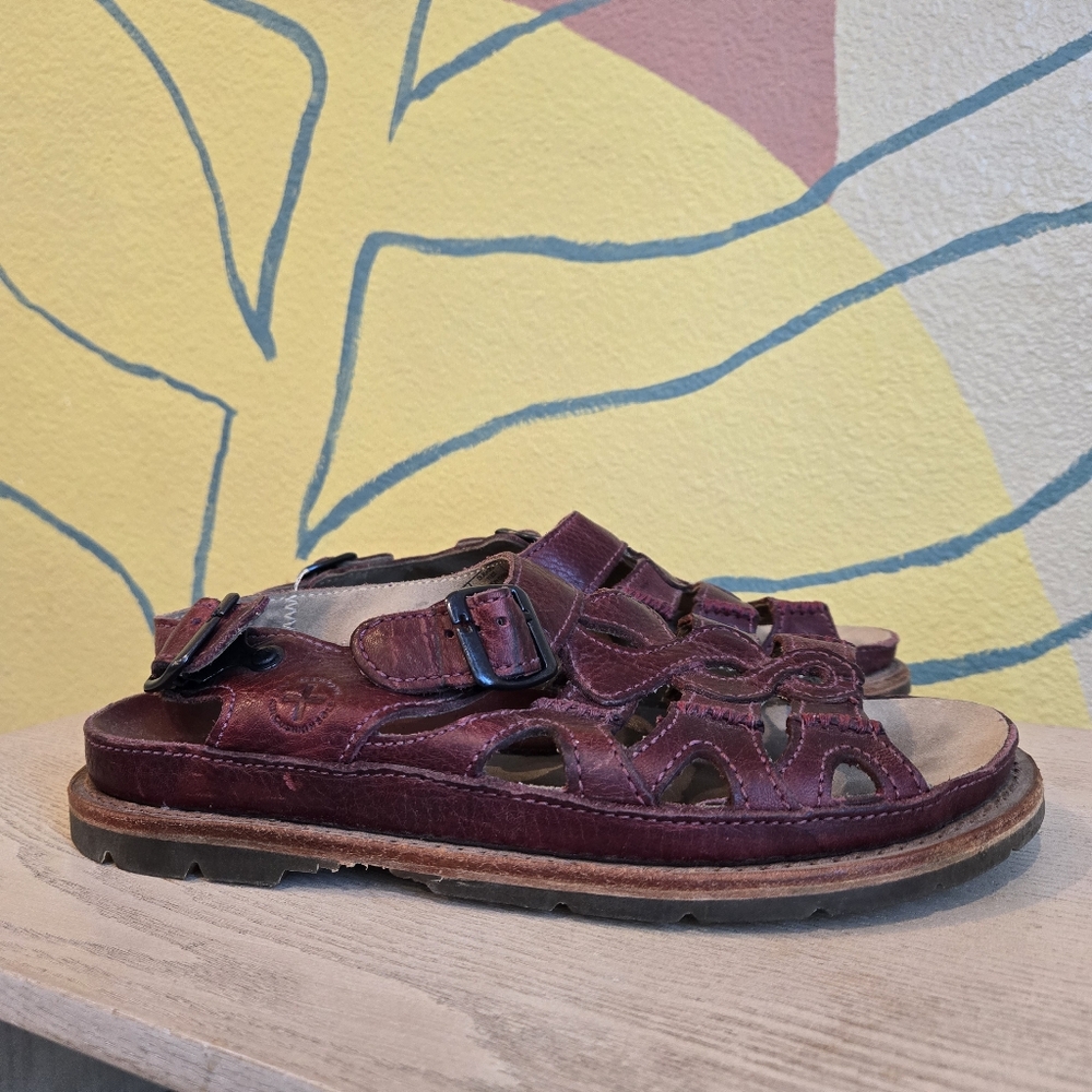 VTG Dr. Martens Womens Red Leather Sandals 11826 10L